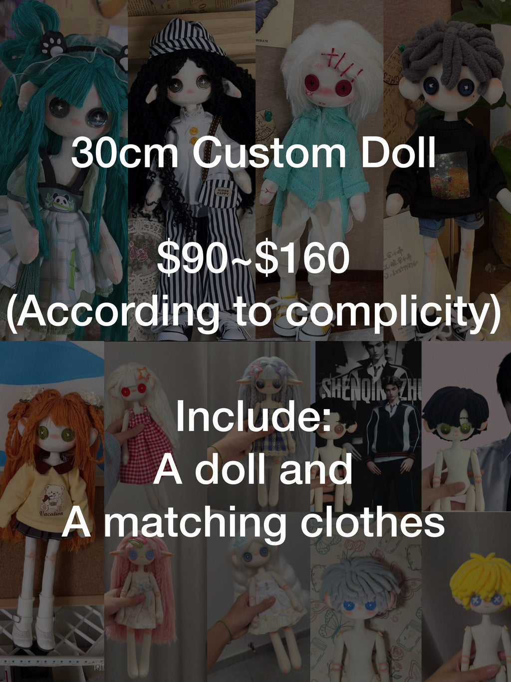 Custom 30cm Doll Deposit | 2-4 Weeks Delivery