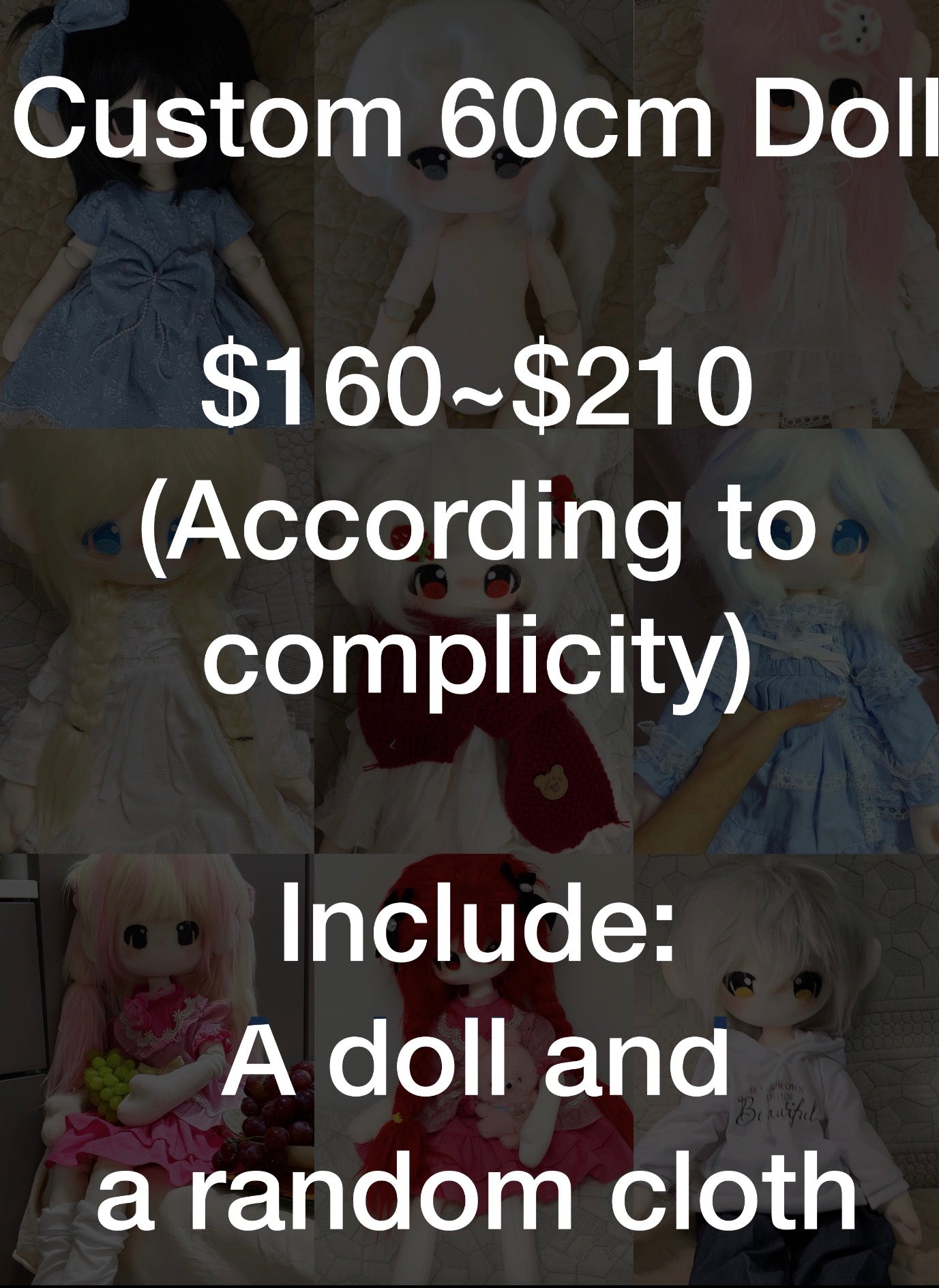 Custom 60cm Doll Deposit | 2-4 Weeks Delivery